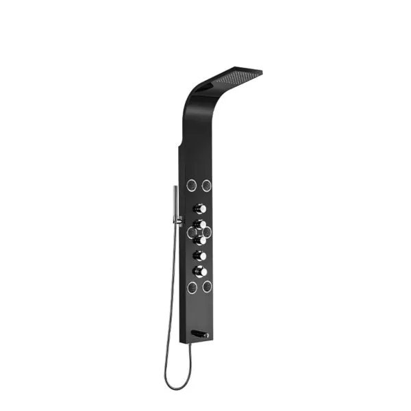 Black shower panel