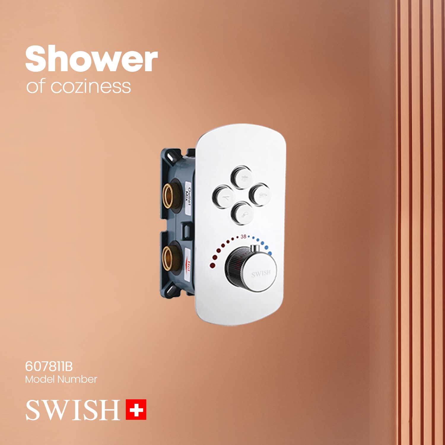 607811B SWISH Platino Shower Mixer Design Image