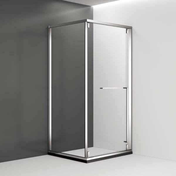 V6-Square Chromed SWISH Shower Enclosure With Tray - Image 3