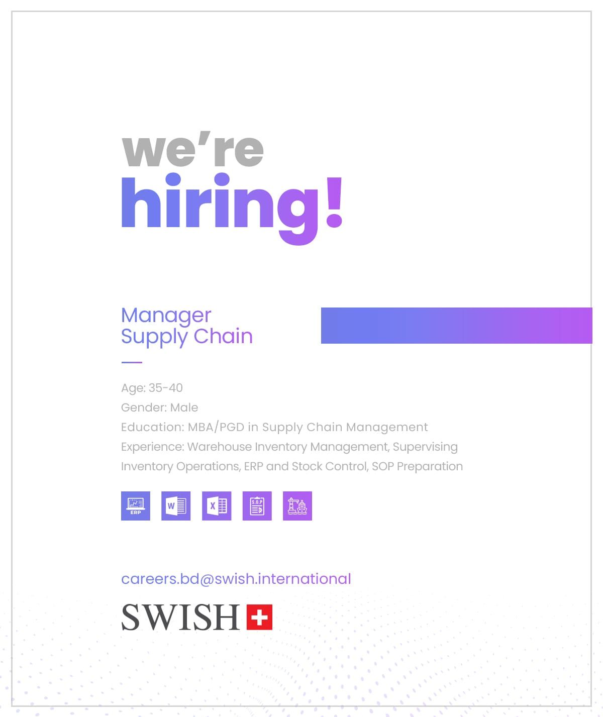 Manager Supply Chain