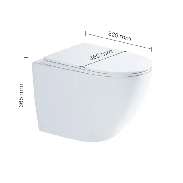 WC 0200139-00 SWISH Wall Hung Commode - Image 2