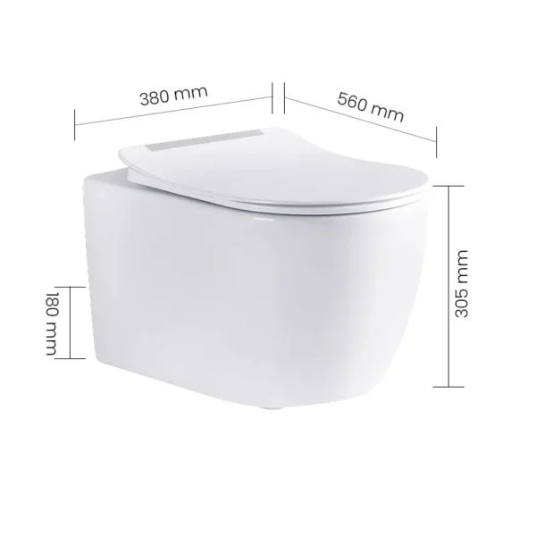 Wess - 1337 SWISH Wall Hung Commode - Image 2