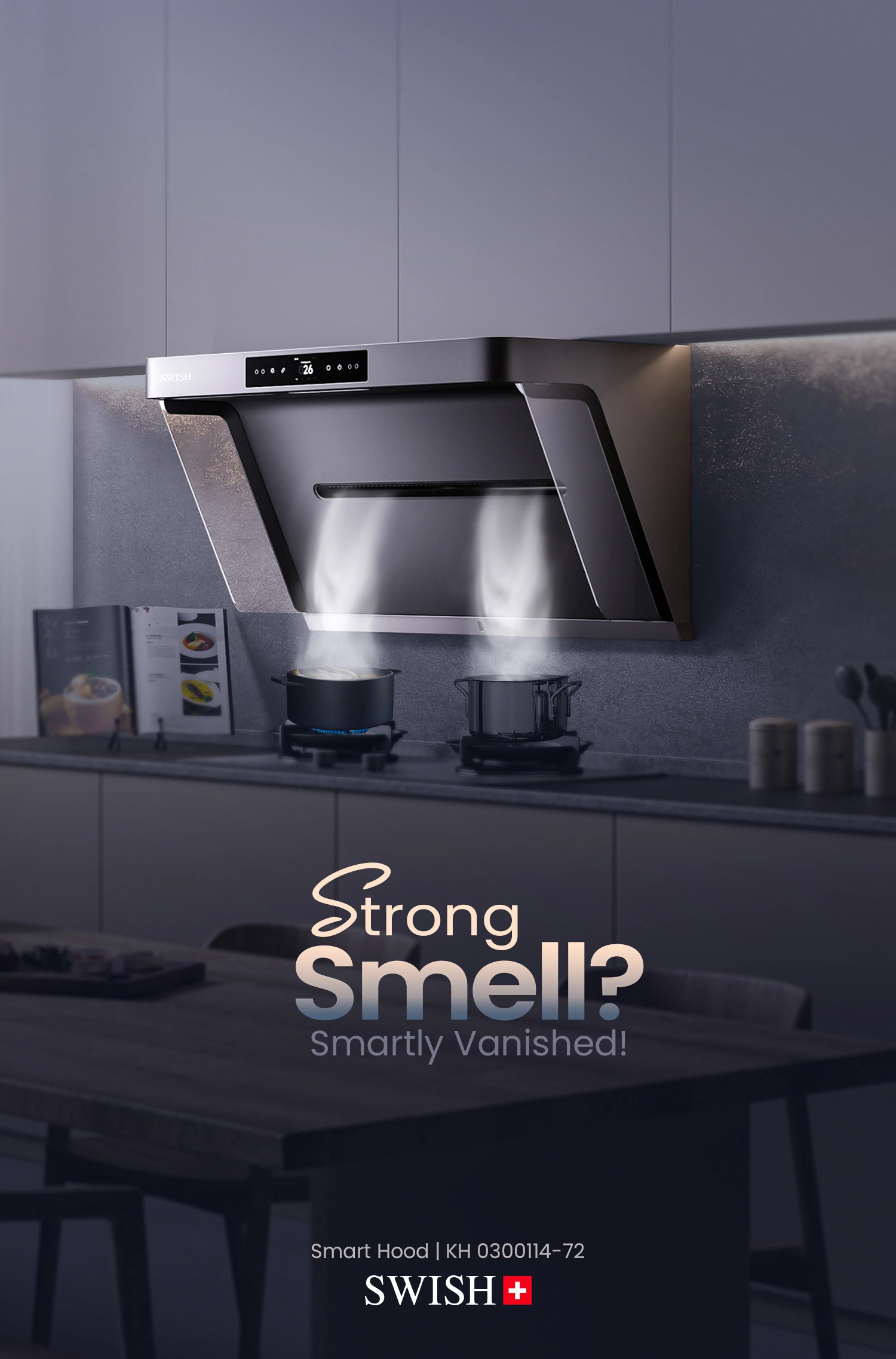 Klasso - KH 0300114-72 SWISH Smart Kitchen Hood 14 Product Media