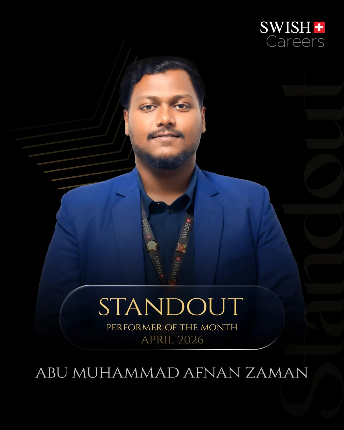 Standout Performer Of the Month - April 2016