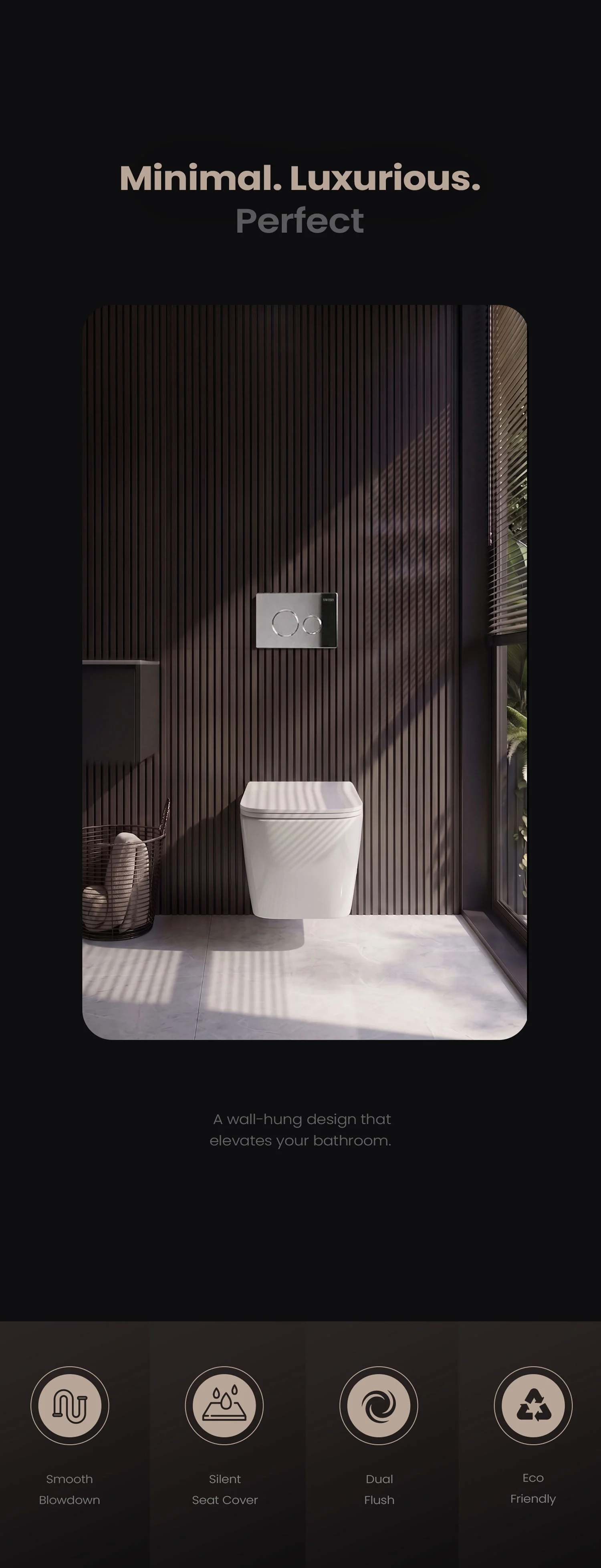 WC 0200166-00 SWISH Wall Hung Commode <br/> <span class="wall-hung-bowl">(Bowl + Seat cover)</span> Storytelling Image