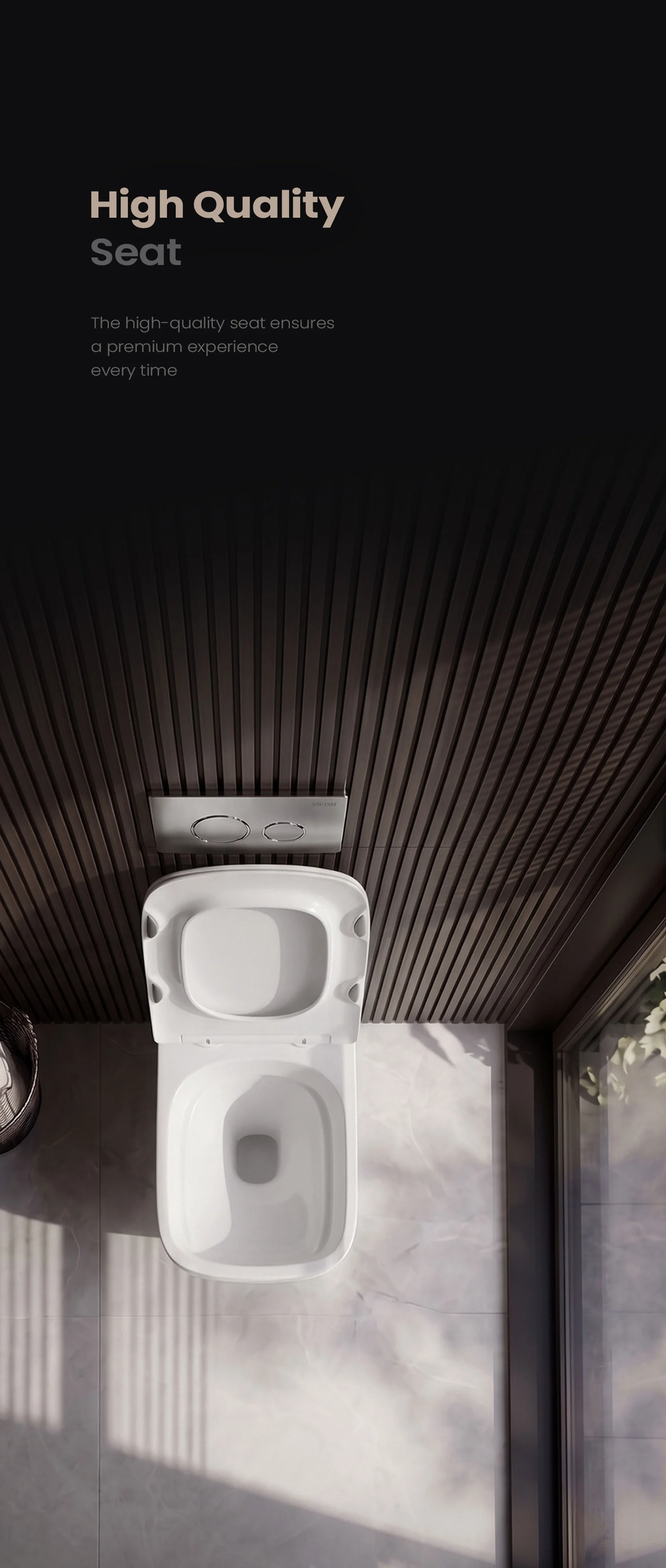 WC 0200166-00 SWISH Wall Hung Commode <br/> <span class="wall-hung-bowl">(Bowl + Seat cover)</span> Storytelling Image