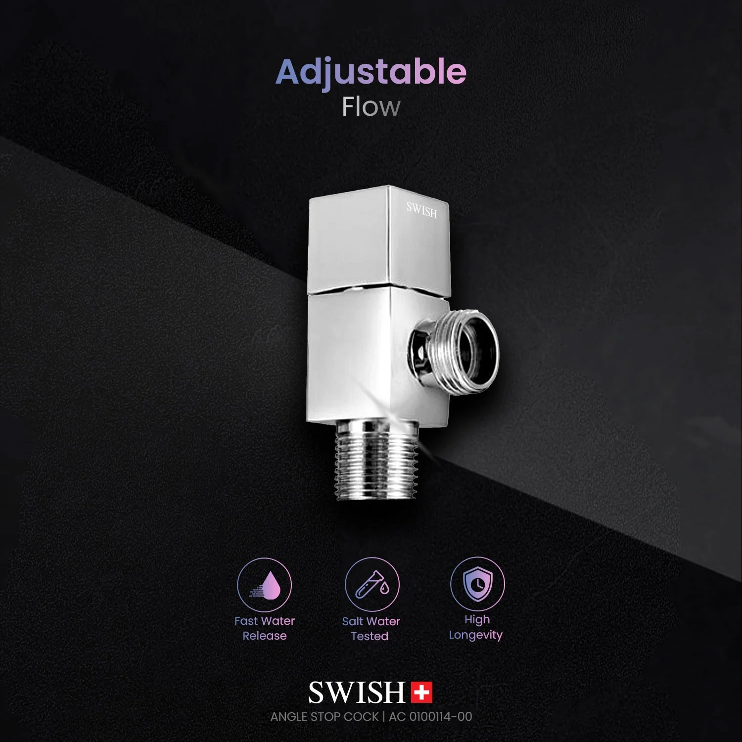 AC 0100114-00 SWISH Angle Stop Cock Storytelling Image